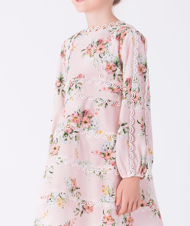 Floral Lace Girls Dress