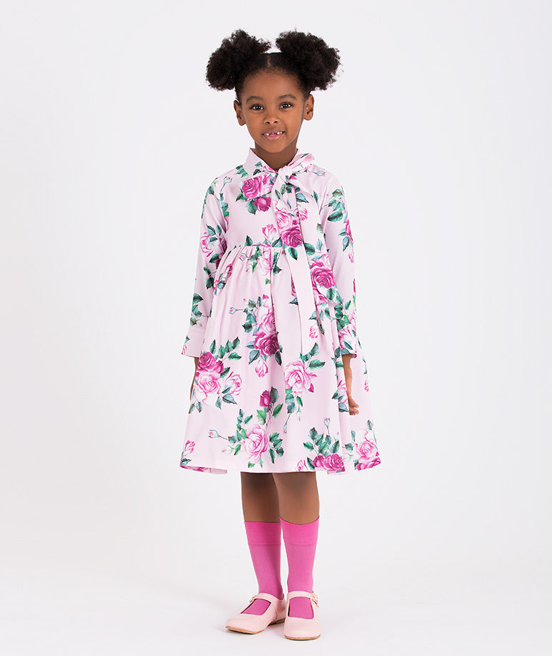 Floral Carmel Dress