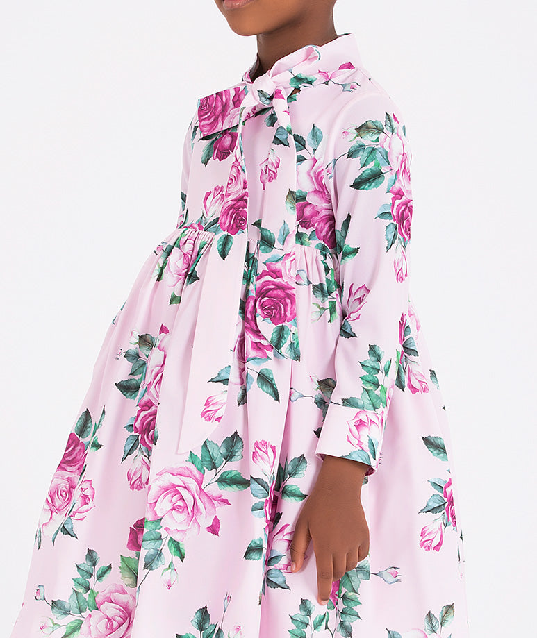 Floral Carmel Dress