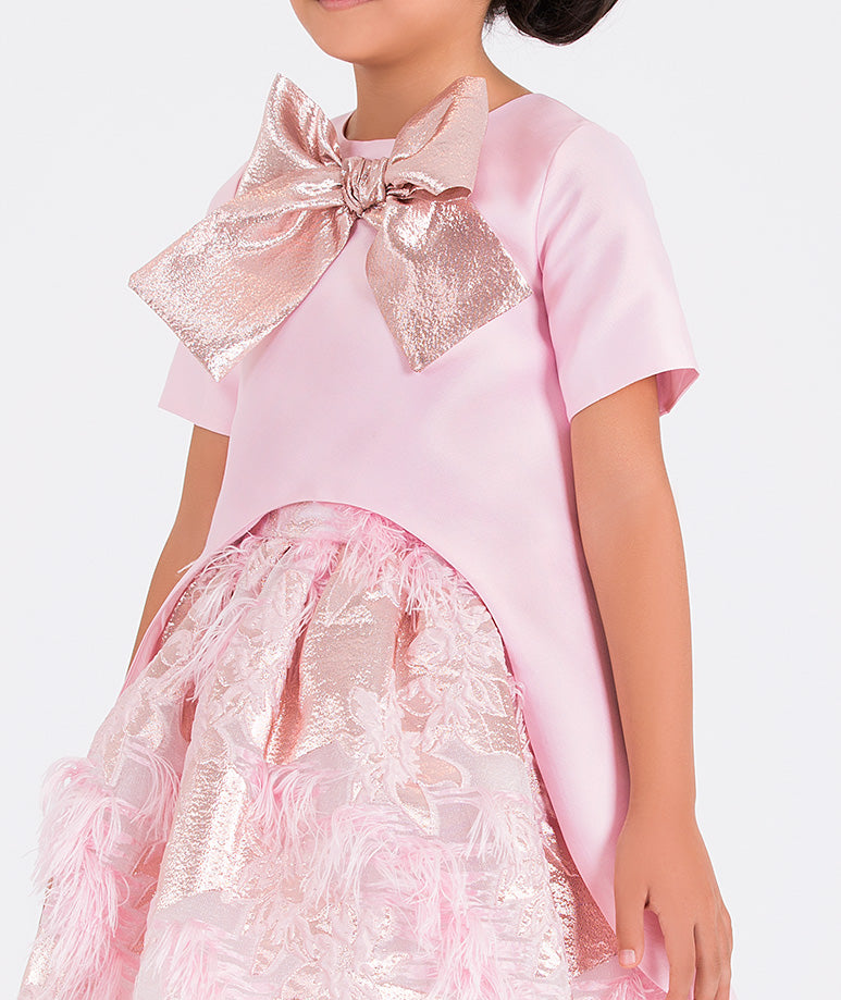 Jacquard Bow Outfit | 2 Pieces