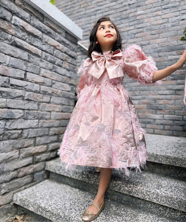 Jacquard Feathers Dress
