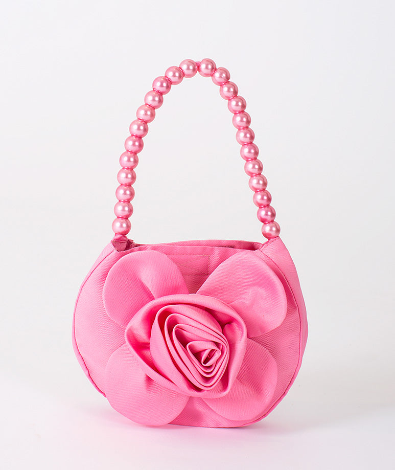 Pink 3D Flower Bag