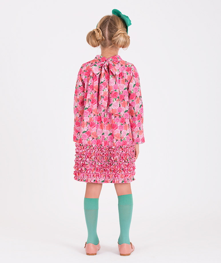 Sakura Blossom Dress with rose prints